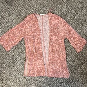 Pink Rose - Floral Pink Women's light cardigan/cover up